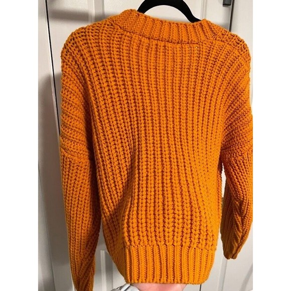Anthropologie Weekend Cardigan SIZE M new orange color - Picture 11 of 12